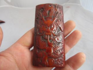 Rare Antique Chinese Hand - Carved Bovine Bone Pendants W21