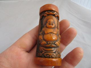 Rare Antique Chinese Hand - Carved Bovine Bone Pendants W19