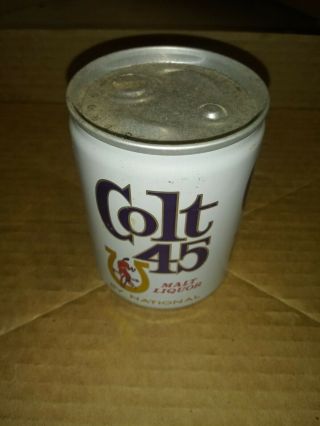8 Ounce 2 Dot Colt 45 Aluminum Beer Can Bottom Opened