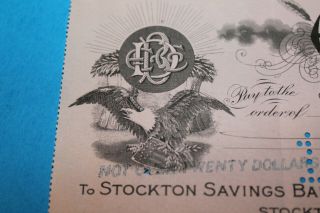 Check: El Dorado Brewing Co.  Stockton,  Calif.  1911 3