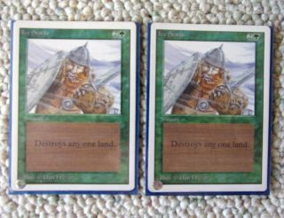 2 X Rare - Mtg Ice Storm Unlimited - Vintage Magic The Gathering Card