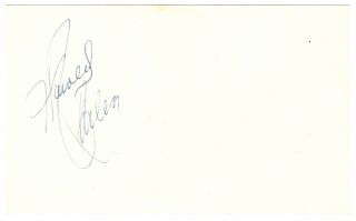 Vintage 3x5 Card - Signed By Harold Arlen - Composer Of Over The Rainbow