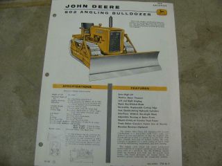 John Deere 602 Bulldozers For 440 Crawler Tractor Sales Brochure