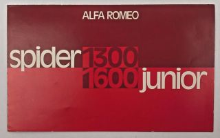 Vintage Alfa Romeo Spider 1300 1600 Junior Sales Brochure Foldout Pamphlet Italy