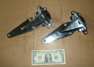Vintage 2 Usa Forged Brass Hinges,  Kason Hdwe Corp,  Ny,  Usa,  1037f,  A.  9 - 1/2 " X 5 - 1/4 "