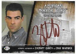 American Horror Story Season 1 Sdcc Zqr3 Autograph Card Zachary Quinto 91/100