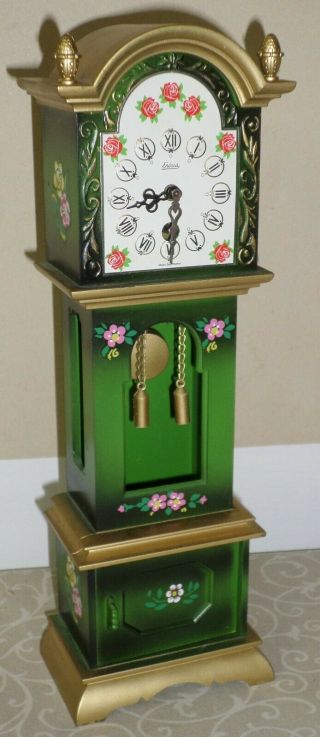 German Endura Key Wind Miniature Grandfather Desk Clock