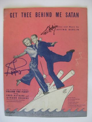 Astaire & Rogers - Rare Autographed 1936 Sheet Music - Signed By Both - Dancing