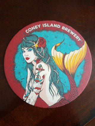 Coney Island Brewery Beer Coaster,  Brooklyn Ny York,  Mermaid Fantasy