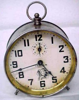 1913 Ingraham Indian Chief Alarm Clock Native American