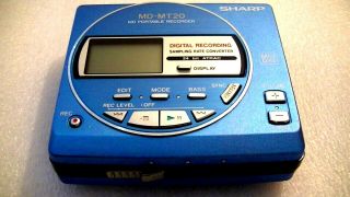 Vintage Sharp Minidisc Walkman Player Recorder Md - Mt20,  Blue Color