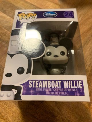 Funko Steamboat Willie Pop Vinyl 24 Disney Store Mickey Mouse Vaulted.  Retired