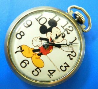 Disney Mickey Mouse Vintage Pocket Watch The Walt Disney Company.  1930