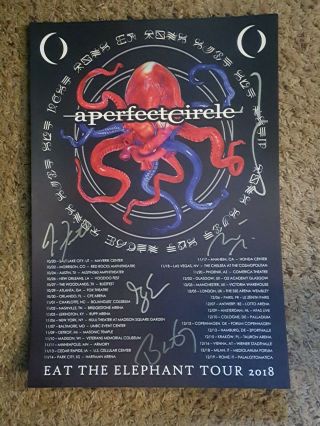 Signed A Perfect Circle 2018 Eat The Elephant Tour Poster
