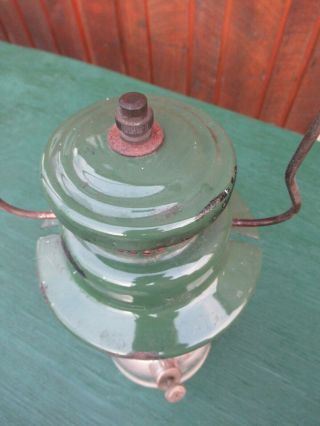 Vintage Coleman Lantern Model 242B GREEN and Chrome Finish 2