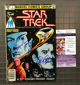 William Shatner & Leonard Nimoy Dual Signed Star Trek Marvel Comic Book Jsa