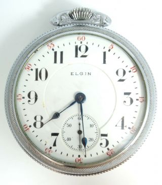 1908 Elgin B.  W.  Raymond Grade 240 Model 8 Class 91 18s 19j Pocket Watch W12
