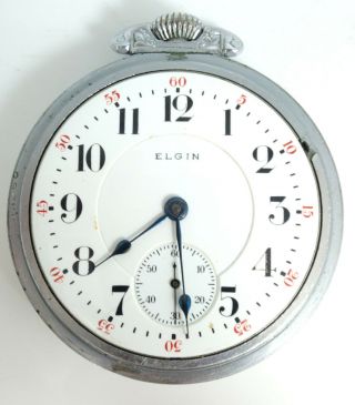 1908 Elgin B.  W.  Raymond Grade 240 Model 8 Class 91 18s 19j Pocket Watch W12 2