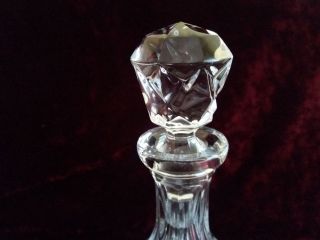 Antique Georgian Cut Crystal Glass Liqueur Decanter With Stopper 8.  7 "