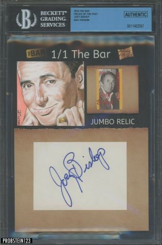 2019 The Bar Entertainer Joey Bishop Signed Cut Auto W/ Stamp 1/1 Bgs