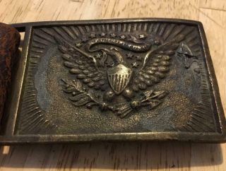 1860s American Civil War - Era Federal Officer’s Belt - Plate Leather Belt 2