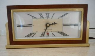 Seth Thomas Desk Clock Shelf Mantel Baxter - E Mid Century Modern Art Deco