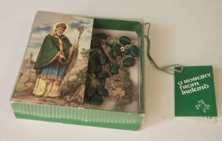 St.  Patrick Pray For Us - A Rosary From Ireland Celtic Crucifix Boxed