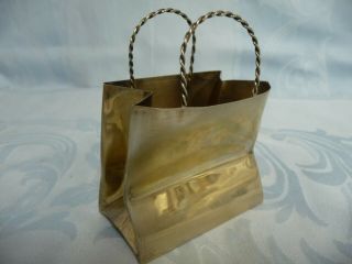 Rare Vintage Cartier Sterling Silver Shopping Bag W/gold Wash,  Hand Made