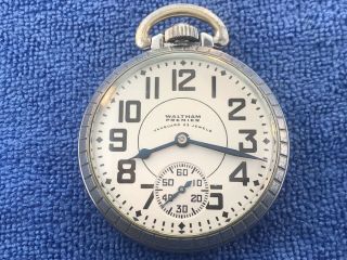 Vintage Waltham Vanguard 23 Jewel Rail Road Pocket Watch
