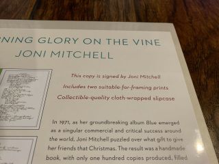 Joni Mitchell Autographed/Signed Morning Glory On The Vine Book - 3