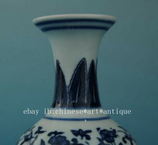chinese old hand - made Blue & White porcelain vase flower pattern b01 2