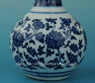 chinese old hand - made Blue & White porcelain vase flower pattern b01 3