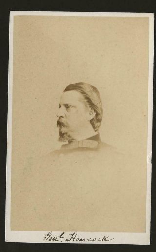 Civil War Cdv Union General Winfield Scott Hancock By Mclees Philadelphia