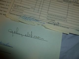 1977 Document Signed John Delorean & Dmc Expense Report Documents