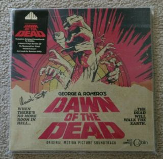 Signed Dawn Of The Dead Soundtrack 2xlp Goblin Vinyl Record Lp Waxwork Records