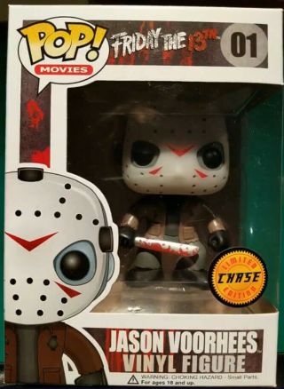 Jason Voorhees Funko Pop Chase Gitd Rare W/ Hard Protector Friday The 13th