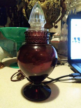 The Small Tiffin Show Globe Amethyst Eapg Apothecary Jar