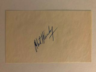 Robert F.  Kennedy Rfk Bobby Hand Signed 3x5 Cut Autograph Auto Extremely Rare