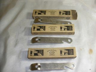 3 Vintage Canco American Can Company Quick & Easy Openers W/ Boxes (large??)