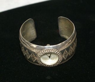 Vintage Ta Begay Navajo Sterling Silver And Gold Filled Cuff Bracelet