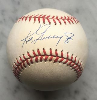 Vintage Ken Griffey Jr Signed Autographed Oal Baseball Seattle Mariners Reds Hof