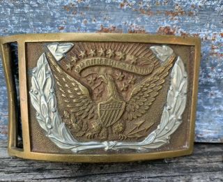 Civil War Sword Belt Plate 1851 American Eagle Applied Wreath