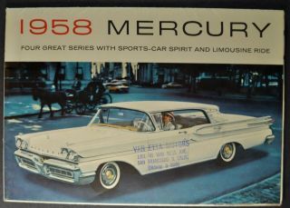 1958 Mercury Brochure Monterey Montclair Park Lane Wagon 58