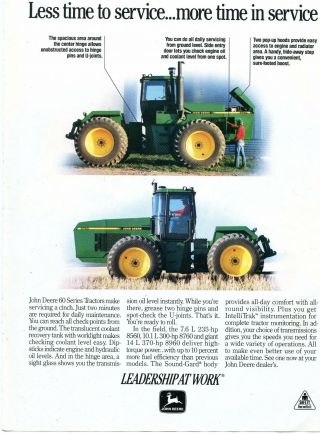 1990 Print Ad Of John Deere 8760 Farm Tractor