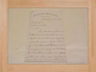 Civil War 1865 Letter York State Military Agency Discharge Soldiers In Hosp