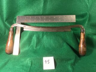 Vintage Antique Withade Logo 9 " Blade Draw Knife W/ Wood Handles
