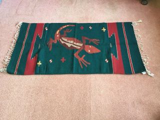 Zapotec Southwestern 100 Wool Hand Woven Rug Navajo Tapestry Wall 30x60