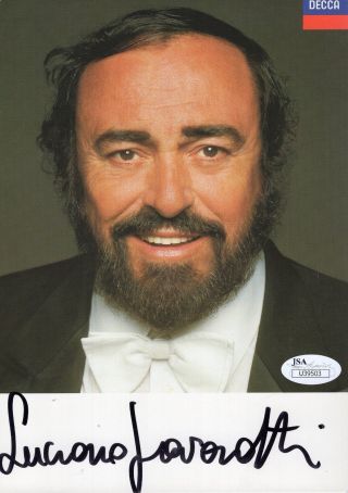 Luciano Pavarotti Hand Signed 6x8 Color Photo Legendary Opera Tenor Jsa
