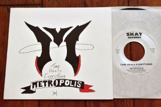 Metropolis: Time Heals Everything Nm/nm 45 Skat 1986 Private Bay Area Metal