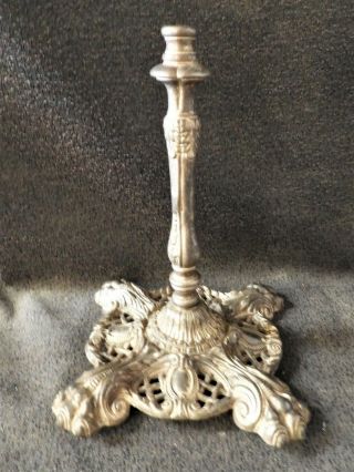 Cast Brass Claw Foot Floor Lamp Base & Column,  1186